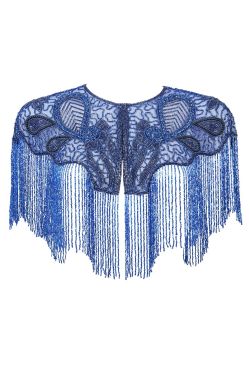 1.Suzi Hand Embellished Cape in Navy