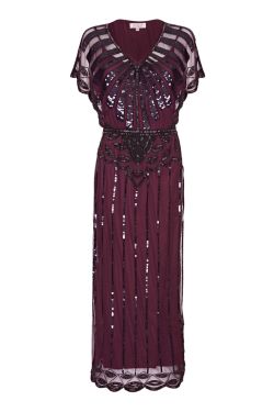 Angelina Maxi Dress in Plum 7