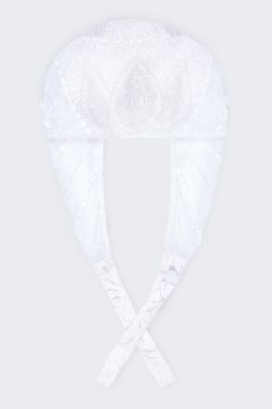 Beatrice Flapper Turban in White 1