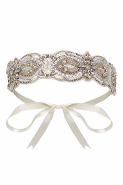 Claire Flapper Headband in Cream 1