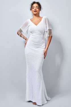 Hailey Maxi Dress in White
