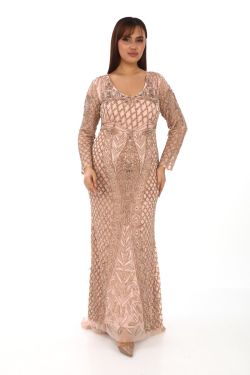 Karima Maxi – Blush Pink Embellished Modest Gown