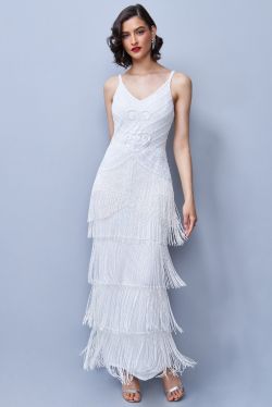 Limited Bridal Edition Tessa Maxi Long Backless Gown in White