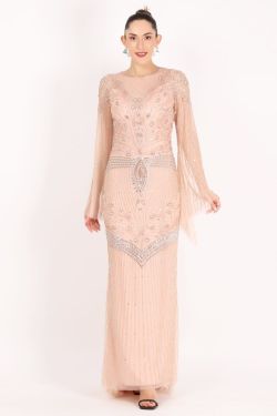 Daniela Maxi – Celeste Blush Crystal Embellished Gown
